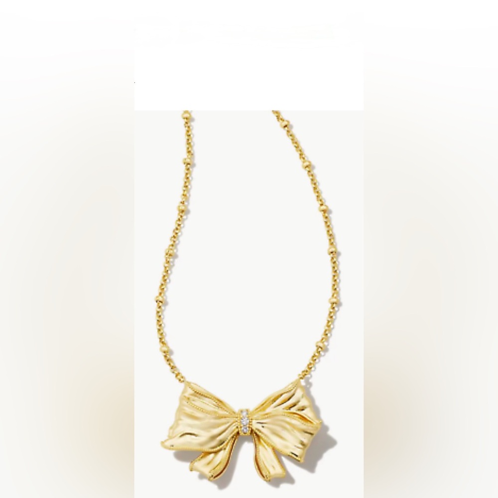 🎀Kendra Scott X Love Shack Fancy Bow Necklace🎀